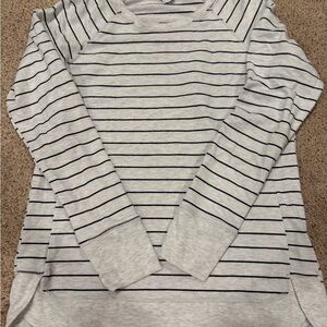Striped Gray Crewneck